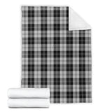 Clan Erskine Black and White Tartan Blanket U275