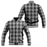 Clan Erskine Black and White Tartan Baseball Jacket J947