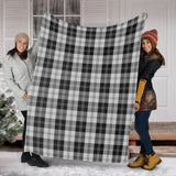 Clan Erskine Black and White Tartan Blanket U275