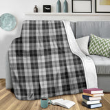 Clan Erskine Black and White Tartan Blanket U275