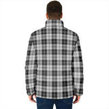 Clan Erskine Black and White Crest Tartan Padded Jacket RF235