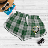 Clan Erskine Green Crest Tartan Womens Shorts NW1938