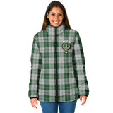 Clan Erskine Green Crest Tartan Padded Jacket RF236