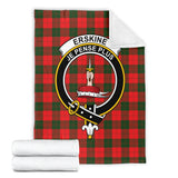 Clan Erskine Modern Crest Tartan Blanket UC239