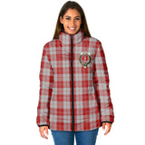 Clan Erskine Red Crest Tartan Padded Jacket RF238