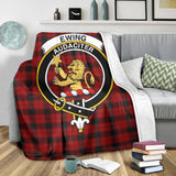 Clan Ewing Crest Tartan Blanket UC242