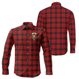 Clan Ewing Crest Tartan Long Sleeve Shirt PC744