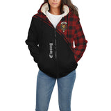 Clan Ewing Crest Tartan Sherpa Hoodie Curve Style CE744