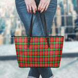 Clan Fairlie Modern Tartan Leather Tote Bag MT930