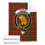 Clan Fairlie Modern Crest Tartan Blanket UC243