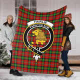 Clan Fairlie Modern Crest Tartan Blanket UC243