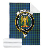 Clan Falconer Crest Tartan Blanket UC244