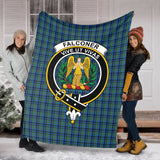 Clan Falconer Crest Tartan Blanket UC244