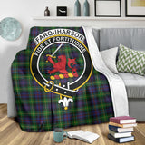 Clan Farquharson Crest Tartan Blanket UC248