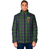 Clan Farquharson Crest Tartan Padded Jacket RF246