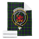 Clan Farquharson Crest Tartan Blanket UC248