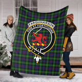 Clan Farquharson Crest Tartan Blanket UC248