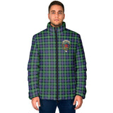 Clan Farquharson Ancient Crest Tartan Padded Jacket RF243