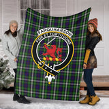 Clan Farquharson Dress Crest Tartan Blanket UC246