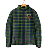 Clan Farquharson Modern Crest Tartan Padded Jacket RF245