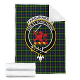 Clan Farquharson Modern Crest Tartan Blanket UC247