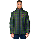 Clan Farquharson Modern Crest Tartan Padded Jacket RF245