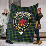 Clan Farquharson Modern Crest Tartan Blanket UC247