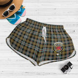 Clan Farquharson Weathered Crest Tartan Womens Shorts NW1928