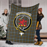 Clan Farquharson Weathered Crest Tartan Blanket UC249