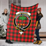 Clan Fenton Crest Tartan Blanket UC250