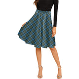 Clan Fergusson Ancient Tartan Melete Pleated Midi Skirt V917