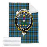 Clan Fergusson Ancient Crest Tartan Blanket UC256