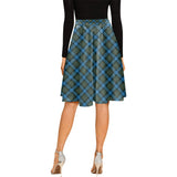 Clan Fergusson Ancient Tartan Melete Pleated Midi Skirt V917