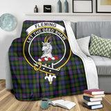 Clan Fleming Crest Tartan Blanket UC257