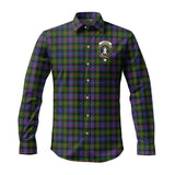 Clan Fleming Crest Tartan Long Sleeve Shirt PC730