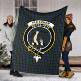 Clan Fletcher Crest Tartan Blanket UC261