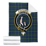 Clan Fletcher Ancient Crest Tartan Blanket UC258