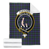 Clan Fletcher Modern Crest Tartan Blanket UC259