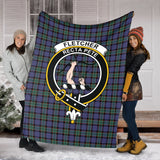 Clan Fletcher Modern Crest Tartan Blanket UC259