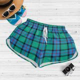 Clan Flower Of Scotland Tartan Womens Shorts NW905