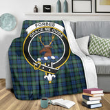 Clan Forbes Ancient Crest Tartan Blanket UC262