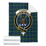 Clan Forbes Ancient Crest Tartan Blanket UC262