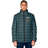 Clan Forbes Ancient Crest Tartan Padded Jacket RF260