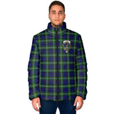 Clan Forbes Modern Crest Tartan Padded Jacket RF262