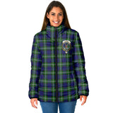 Clan Forbes Modern Crest Tartan Padded Jacket RF262