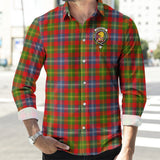 Clan Forrester Modern Crest Tartan Long Sleeve Shirt PC719