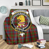 Clan Forrester Crest Tartan Blanket UC268