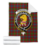 Clan Forrester Crest Tartan Blanket UC268