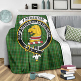 Clan Forrester Hunting Crest Tartan Blanket UC266