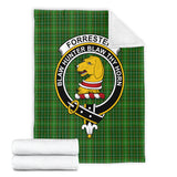 Clan Forrester Hunting Crest Tartan Blanket UC266